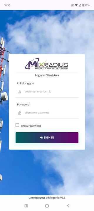 Tangkapan layar aplikasi